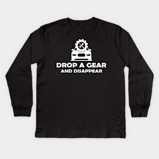 Mechanic - Drop a gear and disappear Kids Long Sleeve T-Shirt